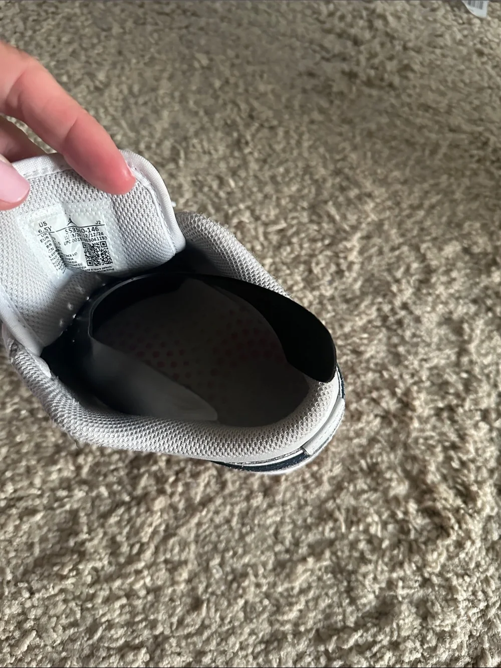 Air Jordan Kids Low-Top Sneakers in White and Navy